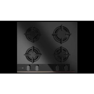 Газов плот върху закалено стъкло TEKA GBC 64 Infinity G1 черен мат